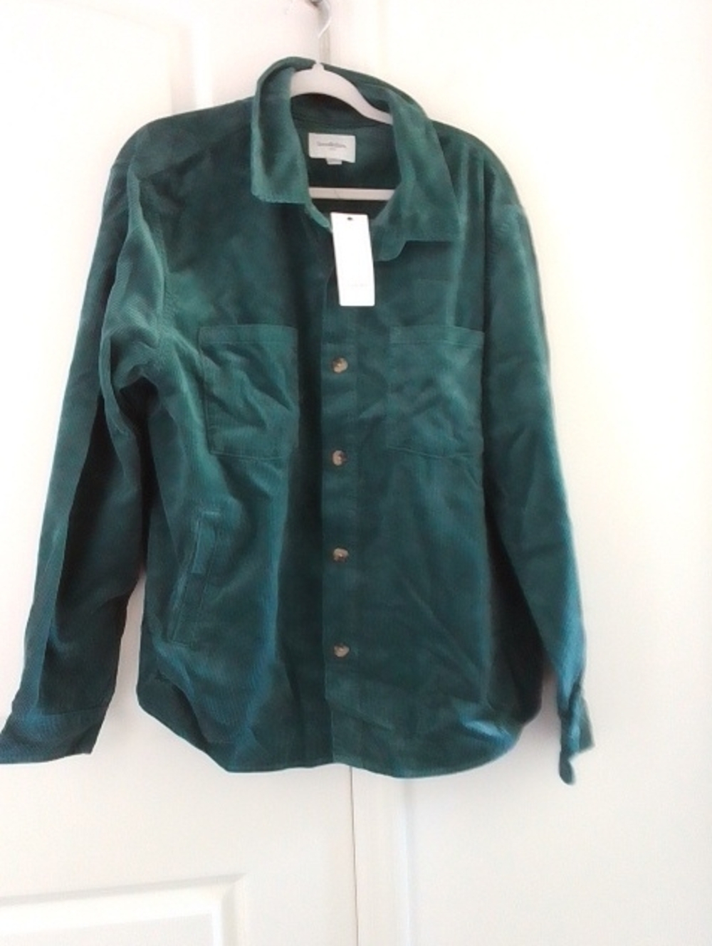 Goodfellow&Co Button-Front Shirt Jacket in Teal